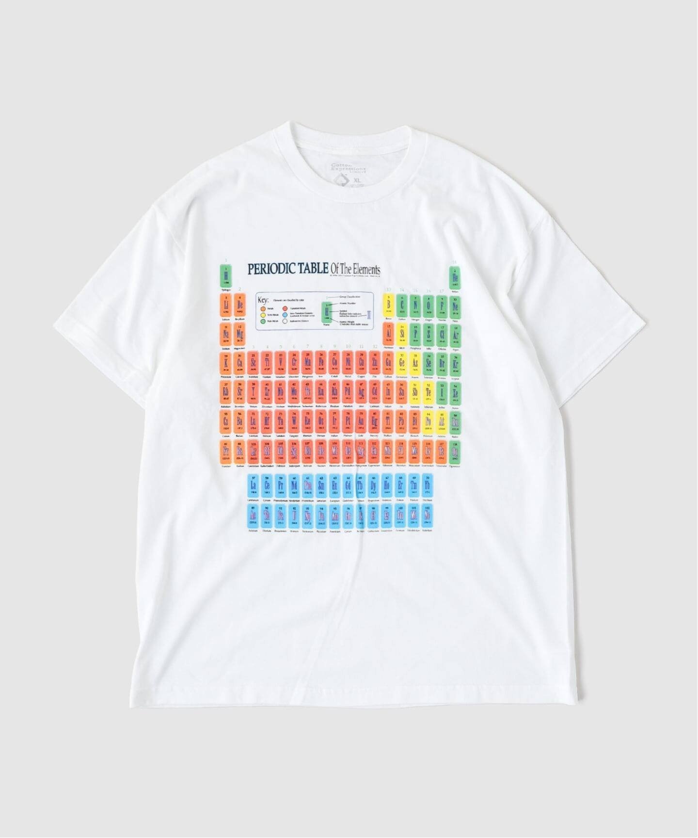 417 EDIFICE COTTON EXPRESSIONS Periodic Table T-Shirt フォーワンセブン エディフィス トップス カットソー・Tシャツ ホワイト