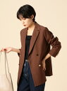 【SALE/50%OFF】DOUX ARCHIVES 無地ダブルジャケット ドゥアルシーヴ コート/ジャケット コート/ジャケットその他 ブラウン グレー ブルー【送料無料】