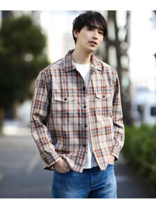【SALE/37%OFF】a.v.v チェックCPOシャツ アー・ヴェ・ヴェ シャツ/ブラウス シャツ/ブラウスその他 ベージュ グレー