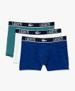 【SALE/30%OFF】LACOSTE リサイクルポリエステルトランクショーツ3パック ラコステ インナー・ルームウェア ボクサーパンツ・トランクス ブルー ...