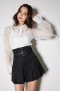 【SALE/30%OFF】rienda ショルダードロストリボンブラウス リエンダ トップス シャツ・ブラウス ホワイト ブラック レッド【送料無料】