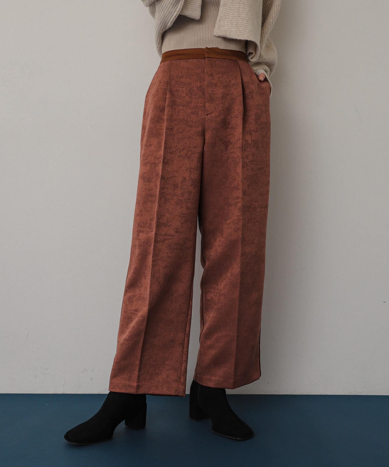 【SALE／58%OFF】SENSE OF PLACE サテンパイピングジャガードパンツ センス オブ プレイス パンツ その..