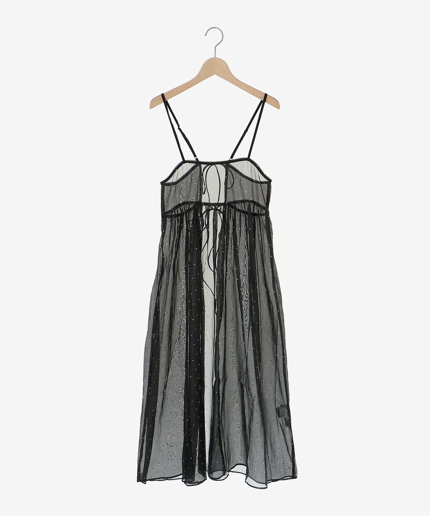 【SALE／50%OFF】le.coeur blanc 《手洗い可能》箔ドットオーガンジーキャミワンピ...