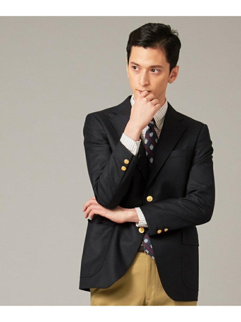 J. Press Saxony Wool Sack Blazer BZOVYW0001: Navy