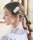 Maison de FLEUR クロッシェリボンクリップ メゾン ド フルール ヘアアクセサリー その他のヘアアクセサリー ピンク
