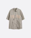 U:UME Asymmetry Plaid Letter Shirt ユーム トップス シャツ・ブラウス ブラック ベージュ【送料無料】