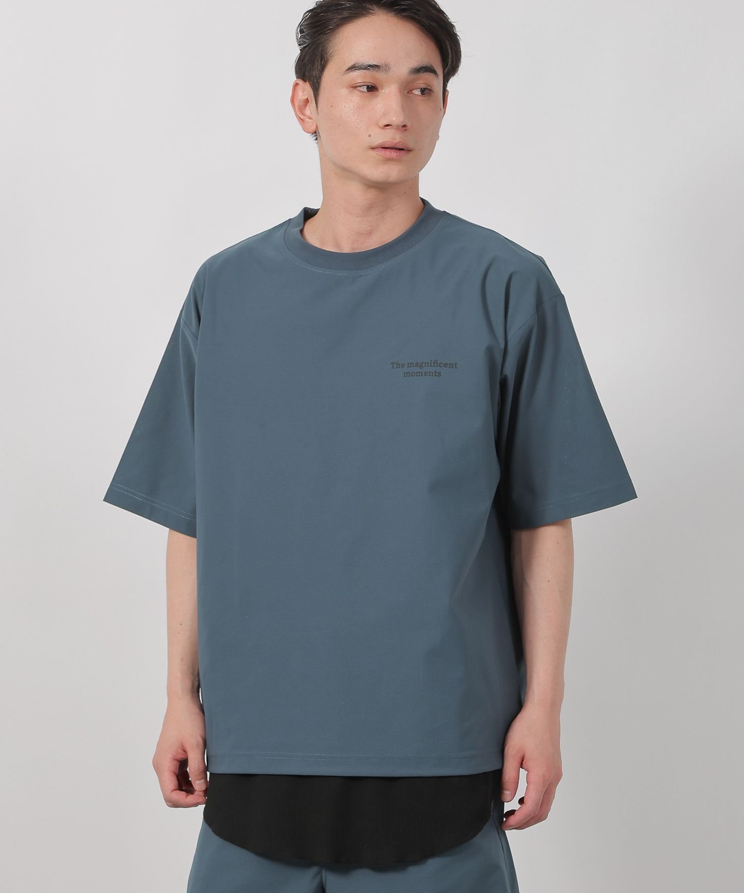 LAKOLE 【セットアップ可】コレカイテキTEE ラコレ トップス カットソー・Tシャツ ブルー ブラック