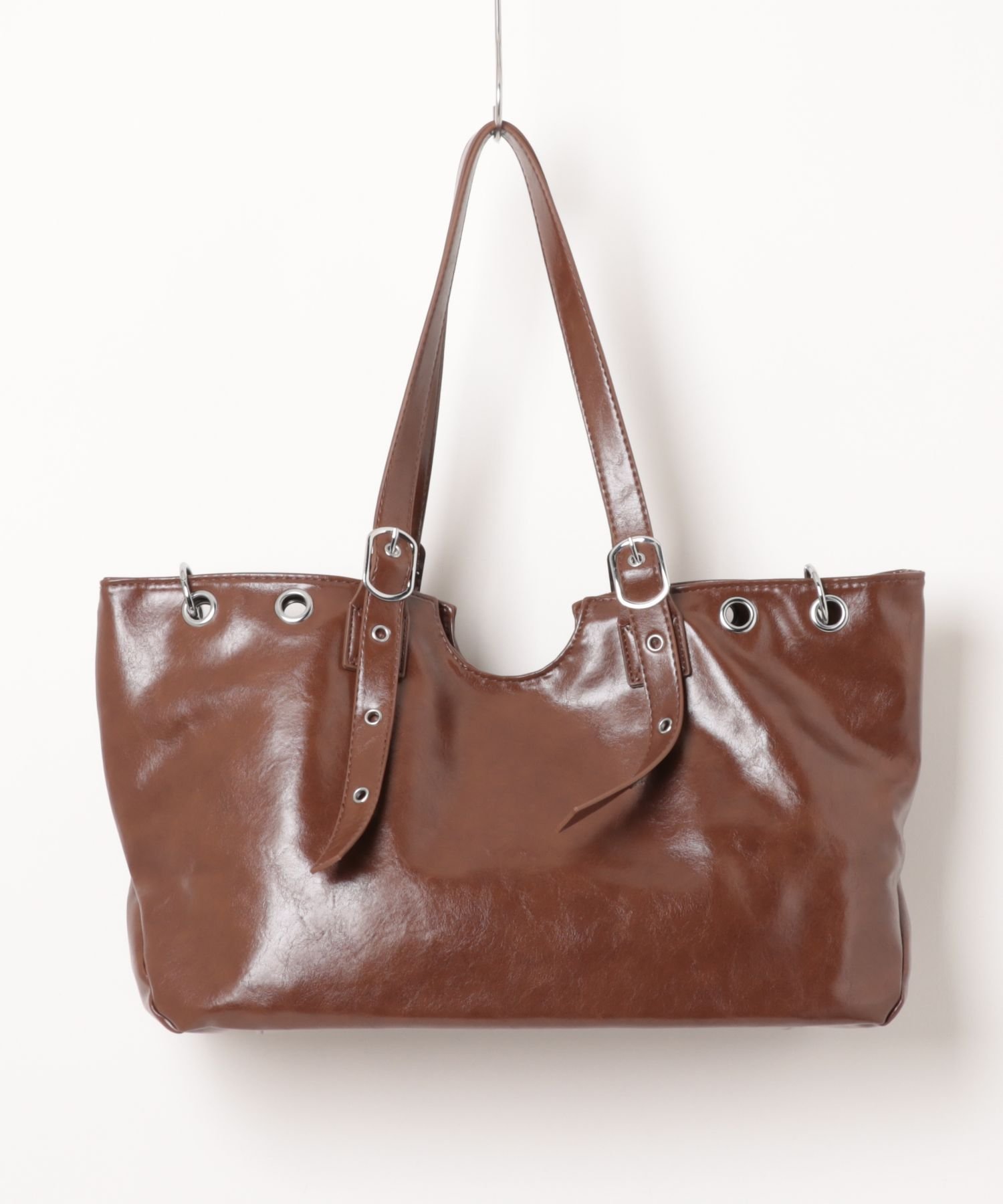 【SALE／40%OFF】MAISON BREEZE MAISON BREEZE/PUレザースクエアトートバッグ KNF-YI セットアップセブン バッグ トートバッグ ブラック ブラウン【送料無料】
