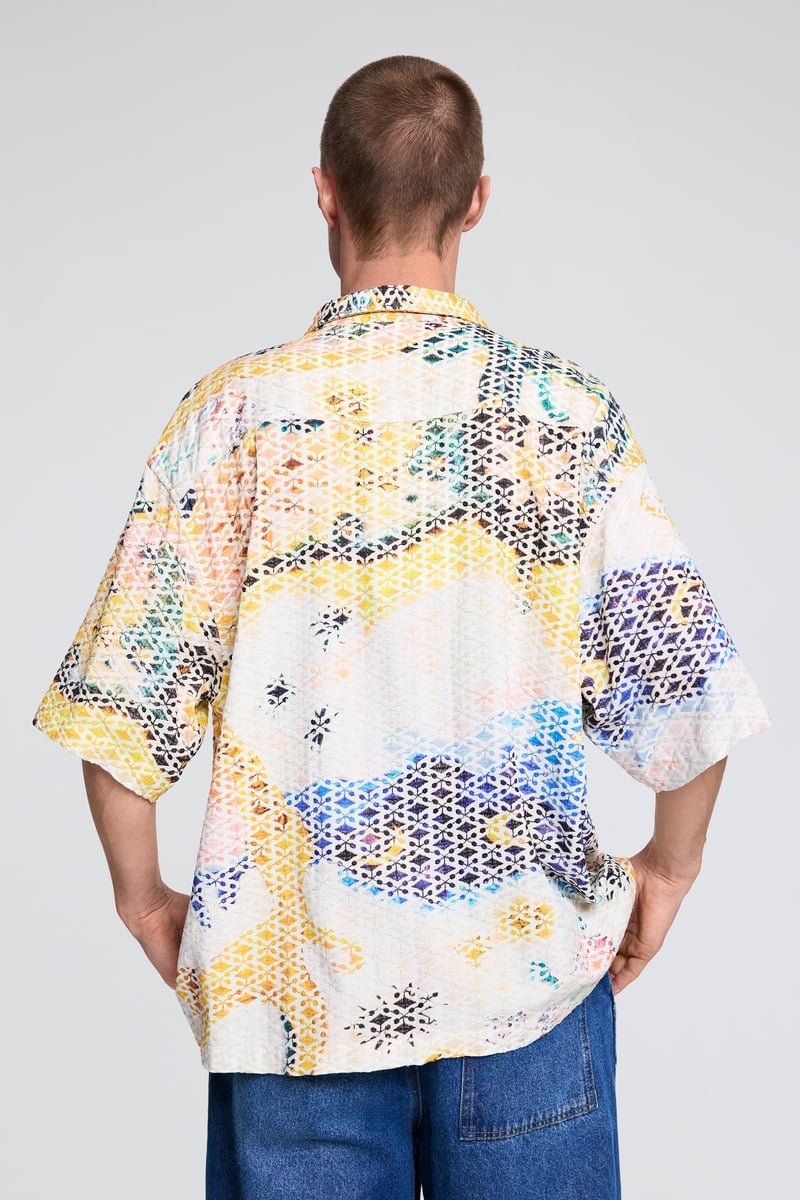 刺繍半袖シャツ デシグアル トップス シャツ・ブラウス