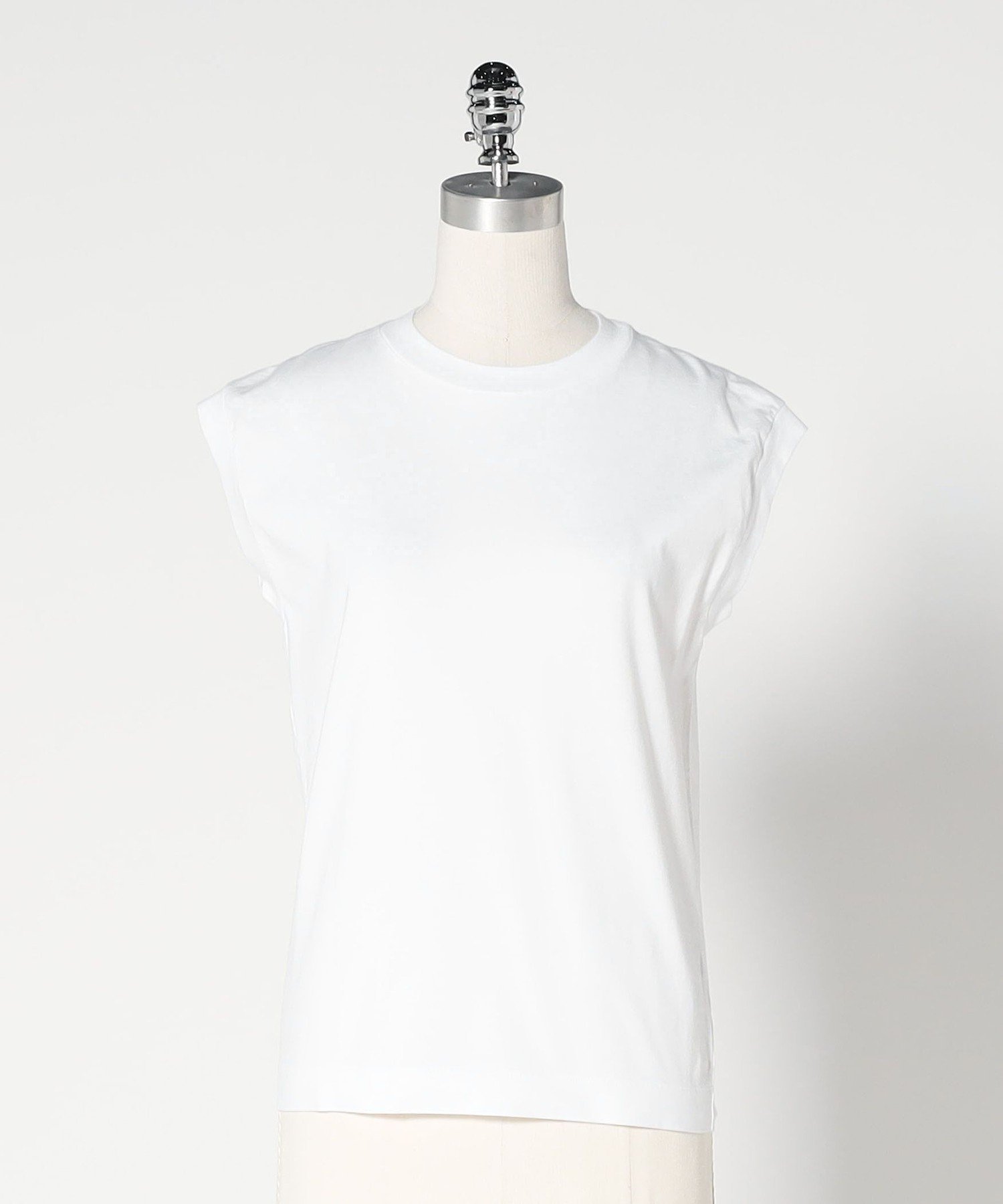 ＜LOEFF＞スビンコットン ノースリーブ カットソー ユナイテッドアローズ トップス カットソー・Tシャツ ブラウン オレンジ ブラック ホワイト