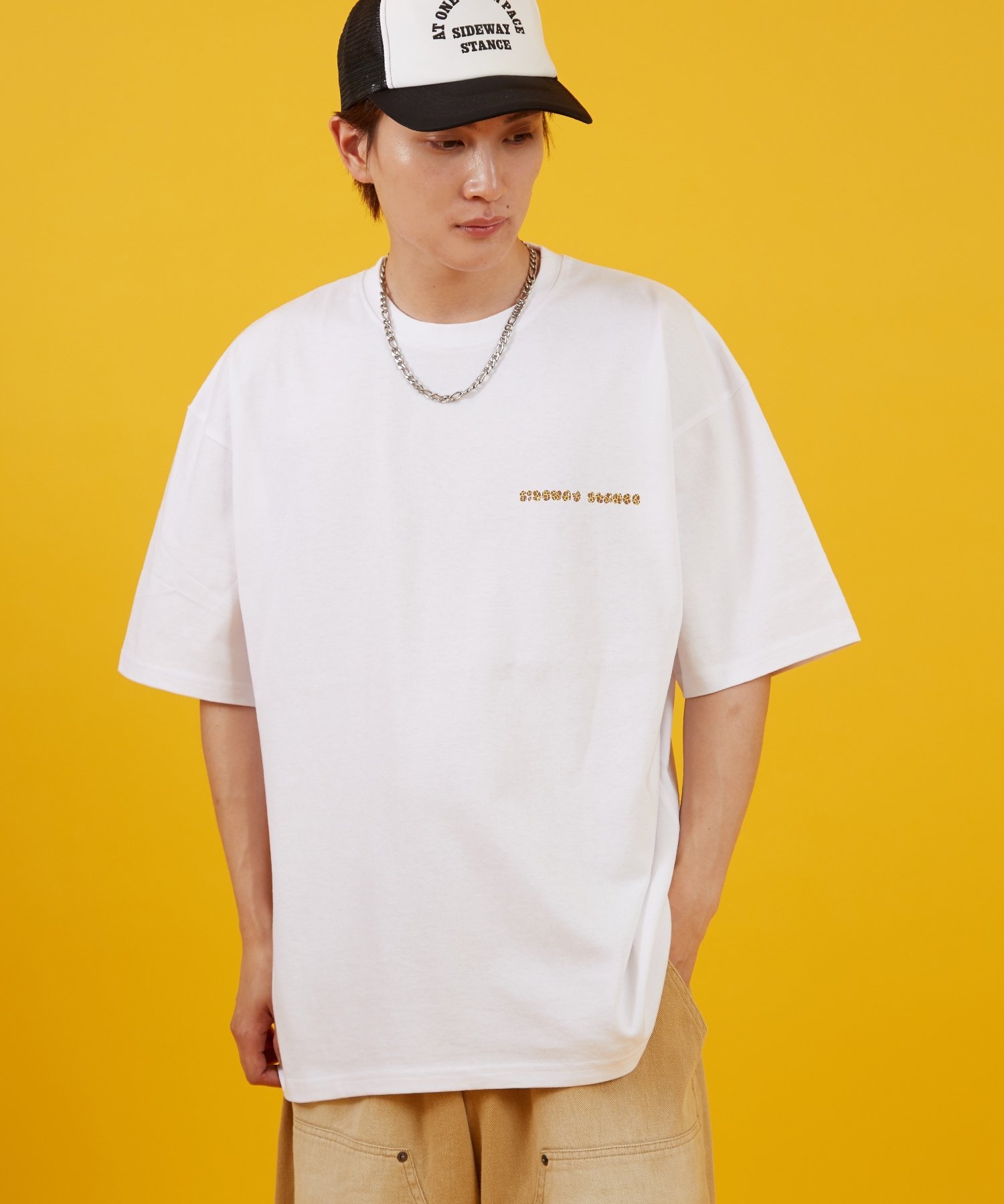 【SALE／50%OFF】SIDEWAY STANCE SIDEWAY STANCE サイドウェイスタンス ジラフサークルロゴ 半袖Tシャツ インプローブス トップス カットソー・Tシャツ ホワイト ブラック