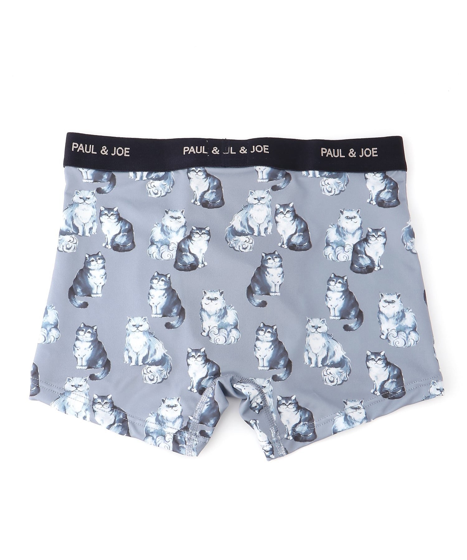 PAUL & JOE (M)PAUL & JOE/ポール & ジョー ネコリピート柄プリント ボクサーパンツ ボディライフ インナー・ルームウェア ボクサーパンツ・トランクス グレー グリーン
