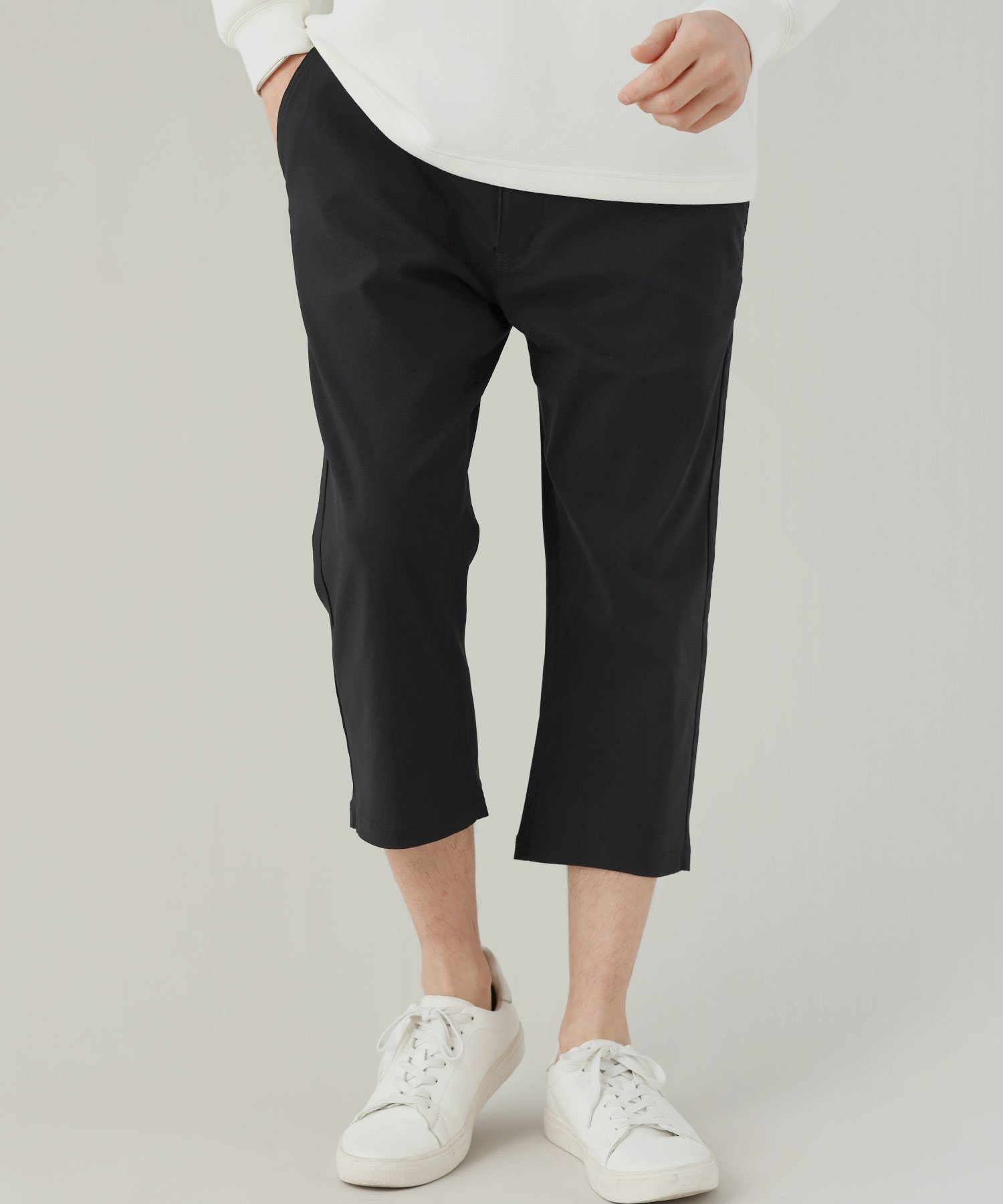 THE CASUAL 【接触冷感/吸水速乾/ストレッチ】カルゼレギンスクロップドパンツ カジュアル パンツ その他のパンツ ネイビー ベージュ ブラック グレー カーキグリーン