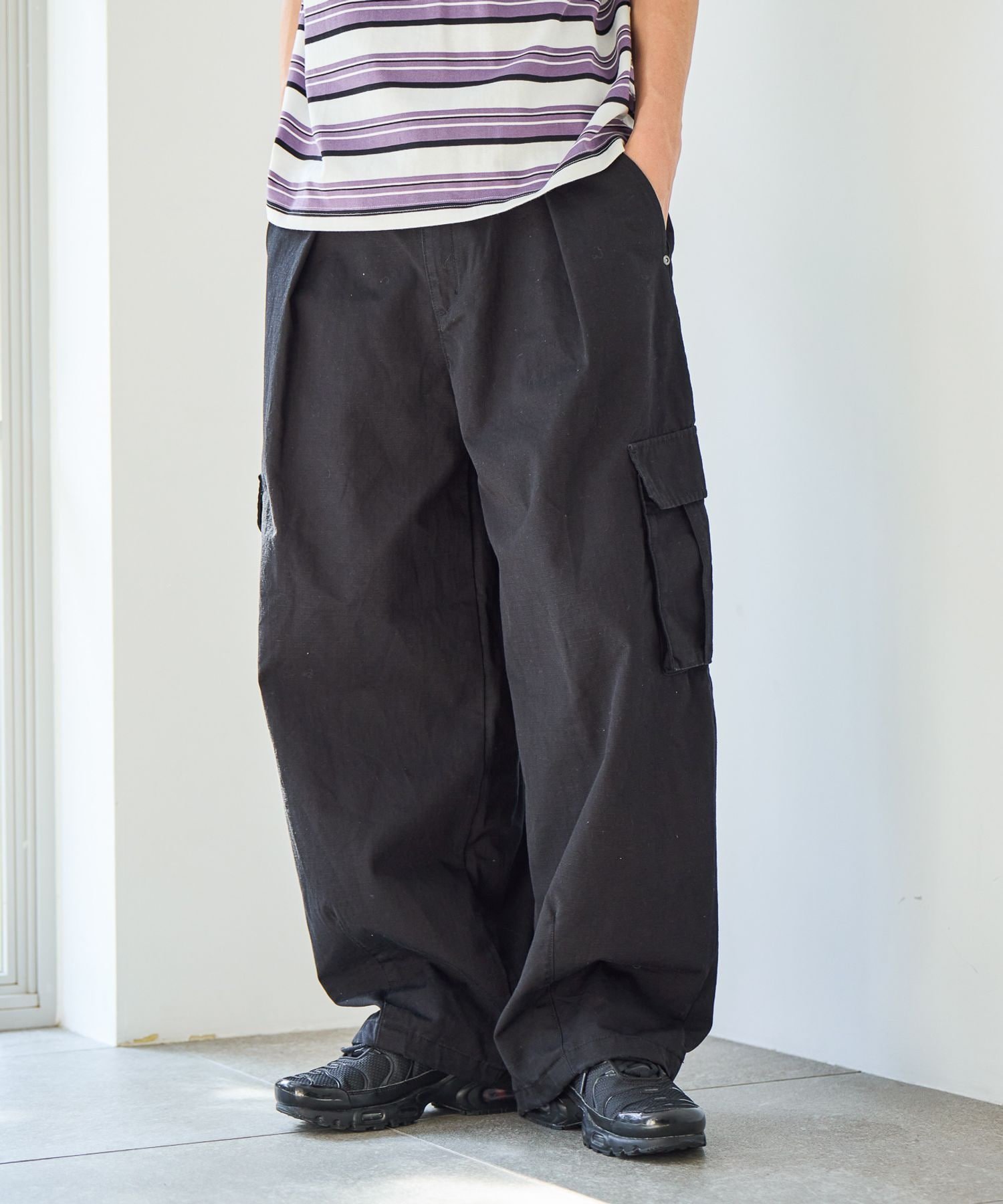 PAGEBOYLIM 【PBLIM】アソートカーゴパンツ ページボーイ パンツ その他のパンツ ブラック グレー