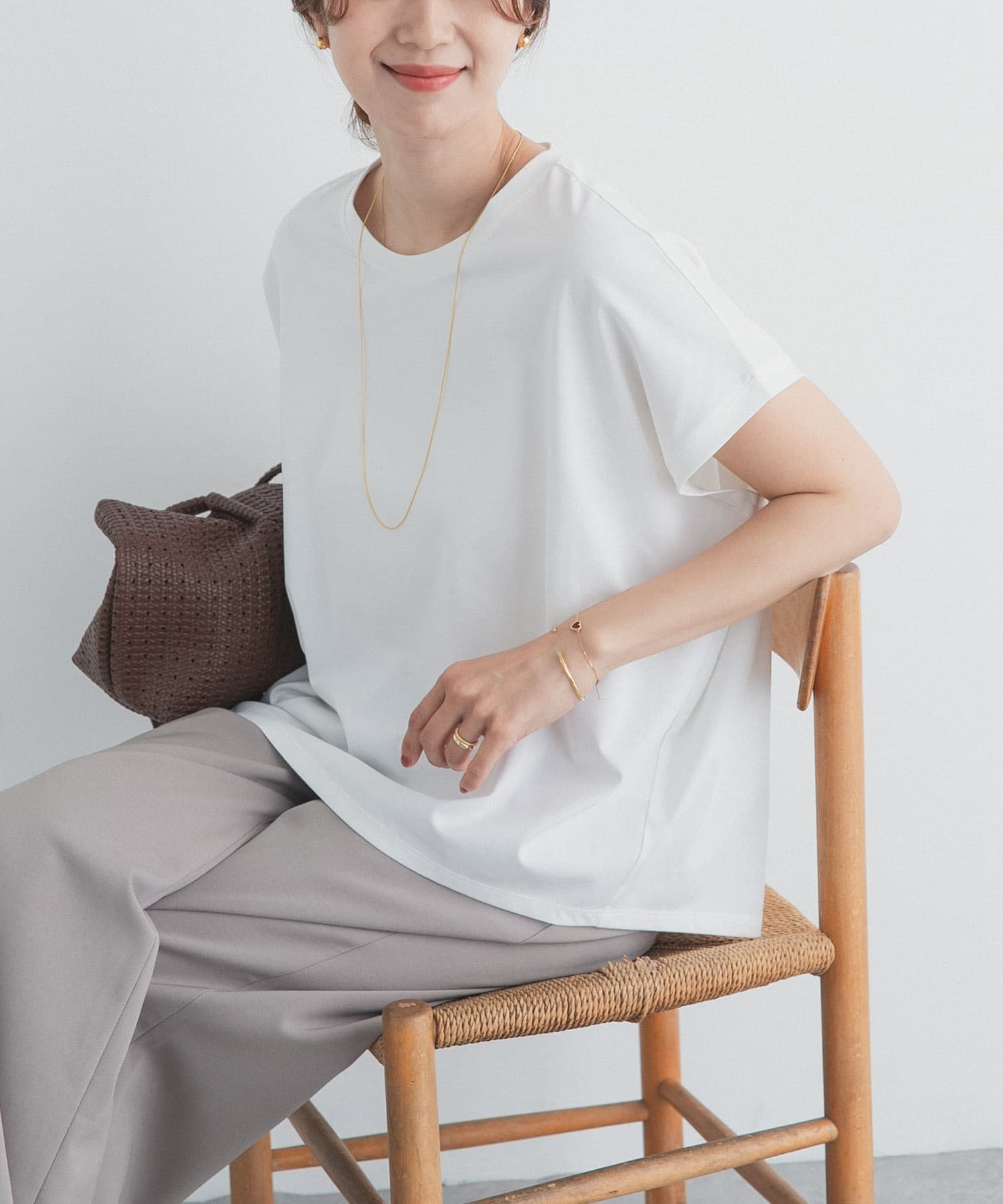 【SALE／30%OFF】URBAN RESEARCH DOORS 『UR TECH』汗染み防止ドルマンTシャツ アーバンリサーチドアーズ トップス カットソー・Tシャツ ネイビー グリーン グレー ホワイト stylife-15671831 Rakuten Fashion サンプル画像2
