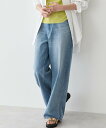 【SALE/20%OFF】AMERICAN HOLIC ワイドデニム アメリカン ホリック パンツ ジーンズ・デニムパンツ ホワイト ブルー