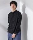 【SALE/10%OFF】NANO universe スタンダードバンドカラーシャツ/長袖 ナノユニバース トップス シャツ・ブラウス ブラック グレー ホワイト【送料無料】