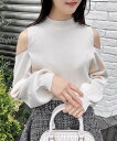 【SALE/37%OFF】INGNI INGNI/(W)12G肩開きチェーン付ニット イング トップス ニット ブラック グレー ブルー ベージュ(4)