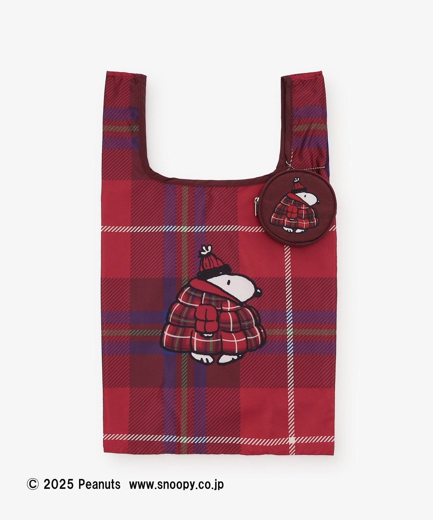 Afternoon Tea LIVING ポーチ付きショッピングバッグ/PEANUTS/Afternoon Tea Original Tartans アフタヌーンティー・リビング バッグ エコバッグ・サブバッグ レッドのサムネイル