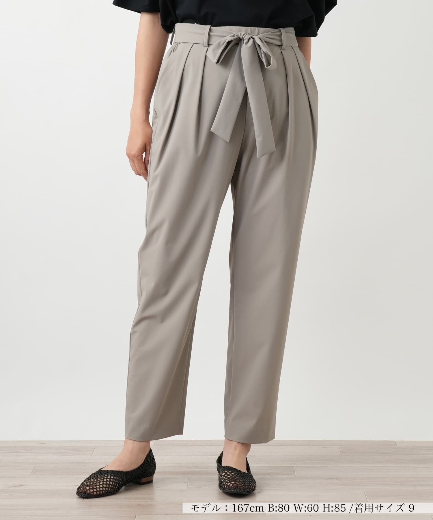 Leilian ペグトップパンツ レリアン パンツ その他のパンツ ブラウン ネイビー
