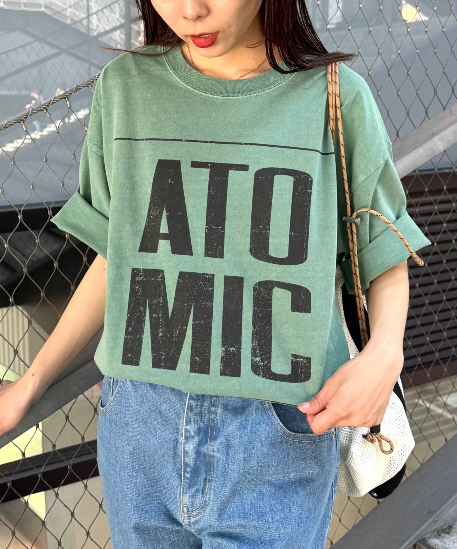 【ユニセックス】【SWITCH RECORD】ヴィンテージフェードツアーTee チャオパニックティピー トップス カットソー・Tシャツ ブラック ホワイト グリーン グレー