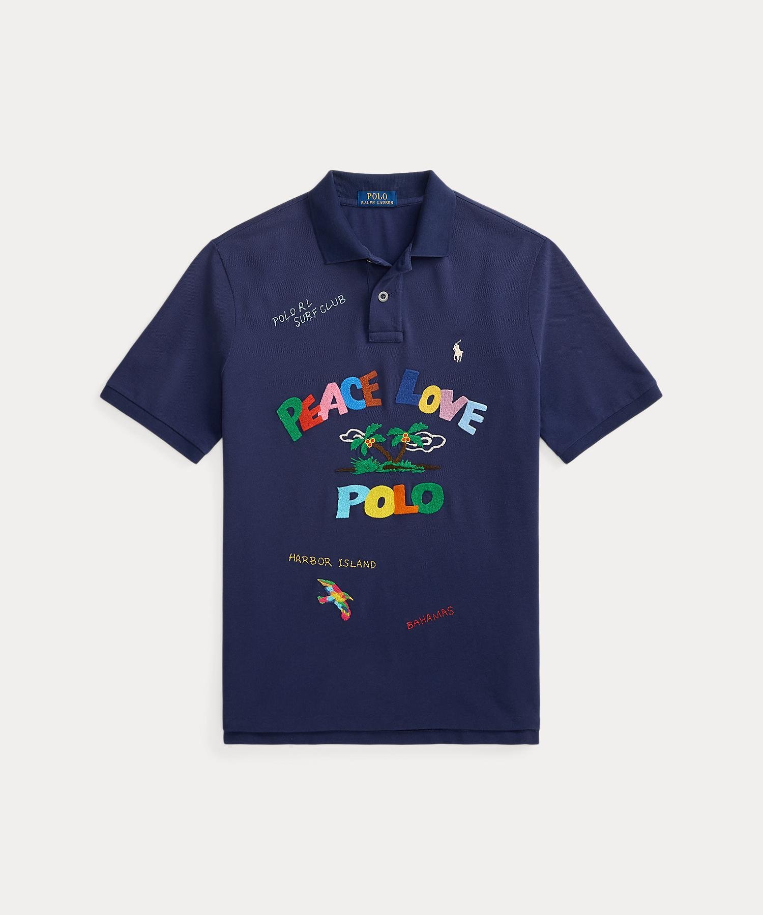 クラシック フィット Peace Love Polo シャツ ラルフローレン トップス ポロシャツ ブルー