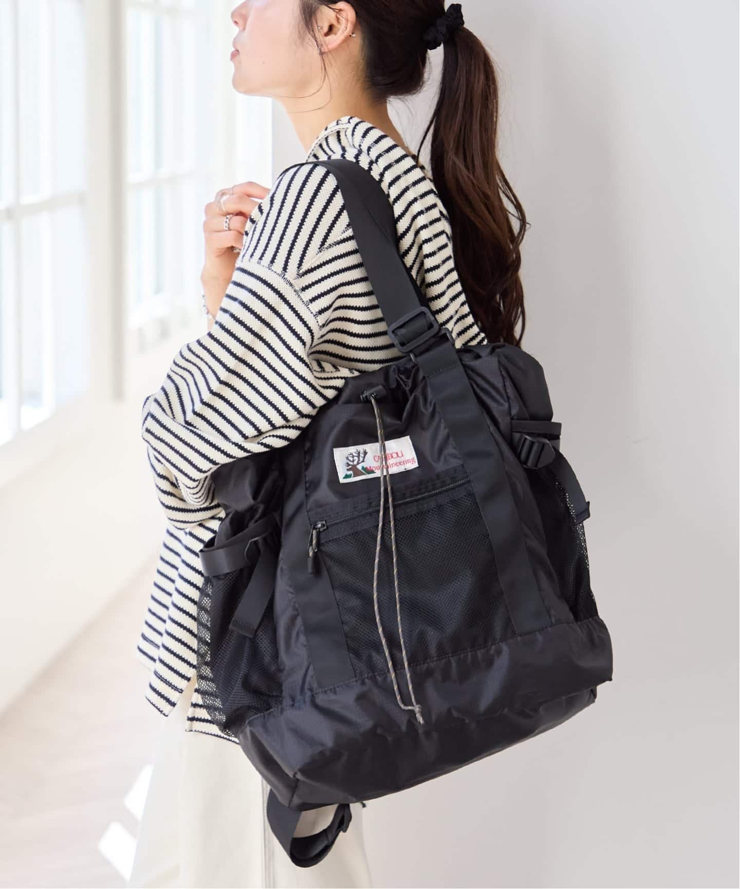 U by SPICK&SPAN 《追加》 別注L/W PACK TOTE 2 ユーバイスピックアンドスパン バッグ トートバッグ グレー ブラック