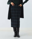 【SALE/60%OFF】Demi-Luxe BEAMS チェック セミタイト スカート ビームス アウトレット スカート ロング・マキシスカート ブラック【送料無料】