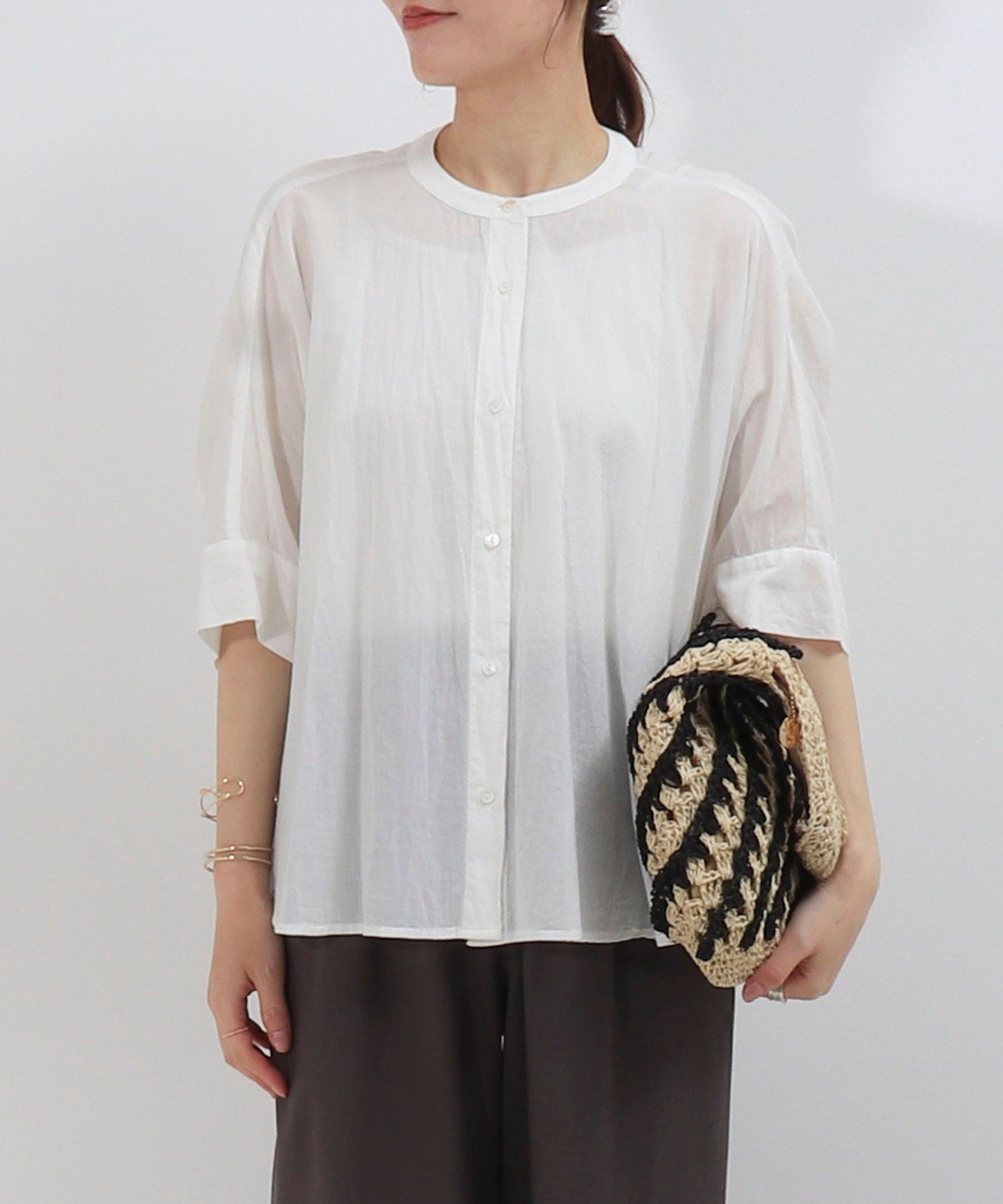 【SALE／30%OFF】MICO COULIER キャンブリックバックギャザー刺繍ブラウス ノーリーズ トップス シャツ・ブラウス ブラック ブルー ホワイト ベージュ【送料無料】