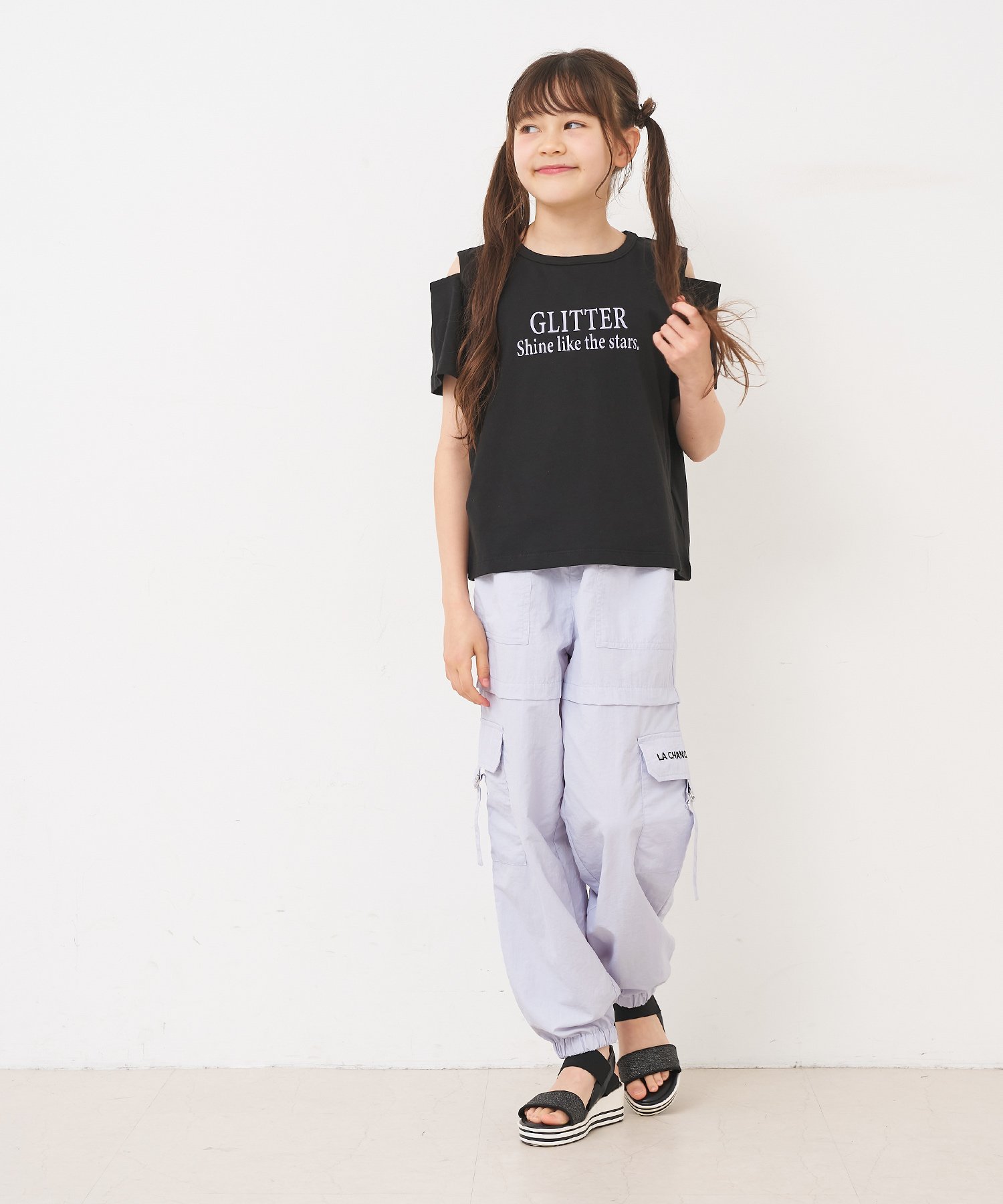 coca キッズ ライトワッシャーナイロンカーゴパンツ コカ パンツ ジャージ・スウェ...