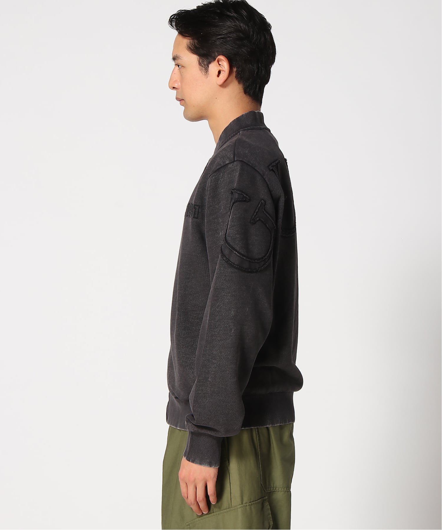 GUESS/(M)HIGH Neck Washed Patch Top ジャケット アウター ゲス ジャケット・アウター ブルゾン・ジャンパー ブラック ブラウン