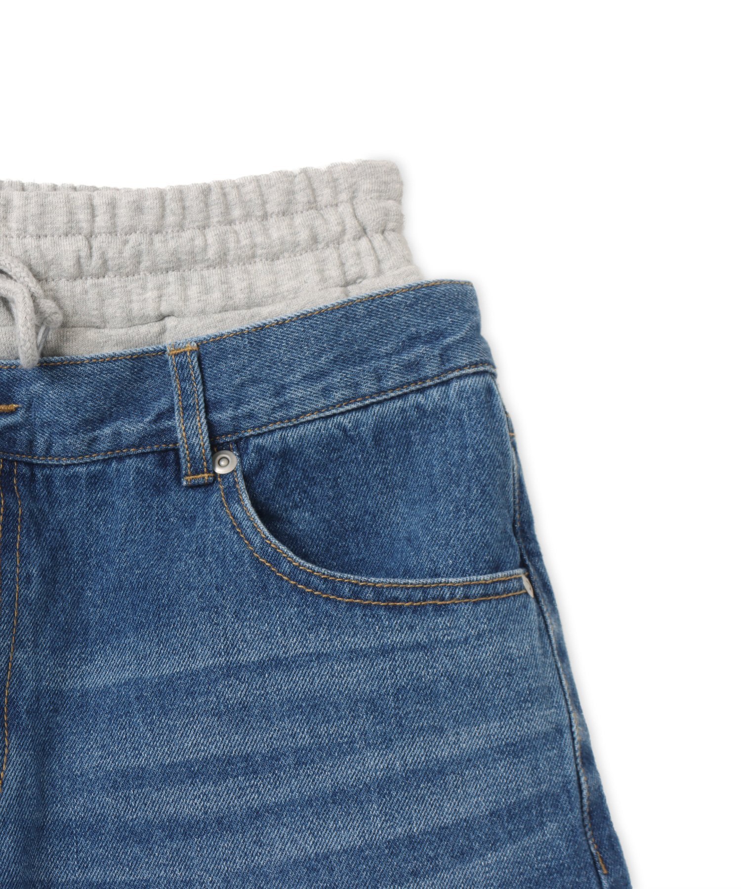 atmos pink atmos pink Layered Denim Half Pants BLUE アトモス パンツ その他のパンツ ブルー