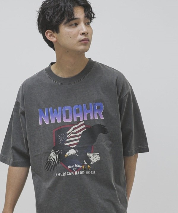 【SALE／20%OFF】LB．04 LB.04/ヴィンテージライクTシャツ ナノユニバース トップス カットソー・Tシャツ ブラック ホワイトのサムネイル