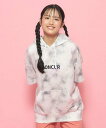 【SALE/30%OFF】PINK-latte タイダイ柄が可愛い大人気のピンクマテ!着心地柔らかフードパーカー ピンク ラテ トップス パーカー・フーディー ...