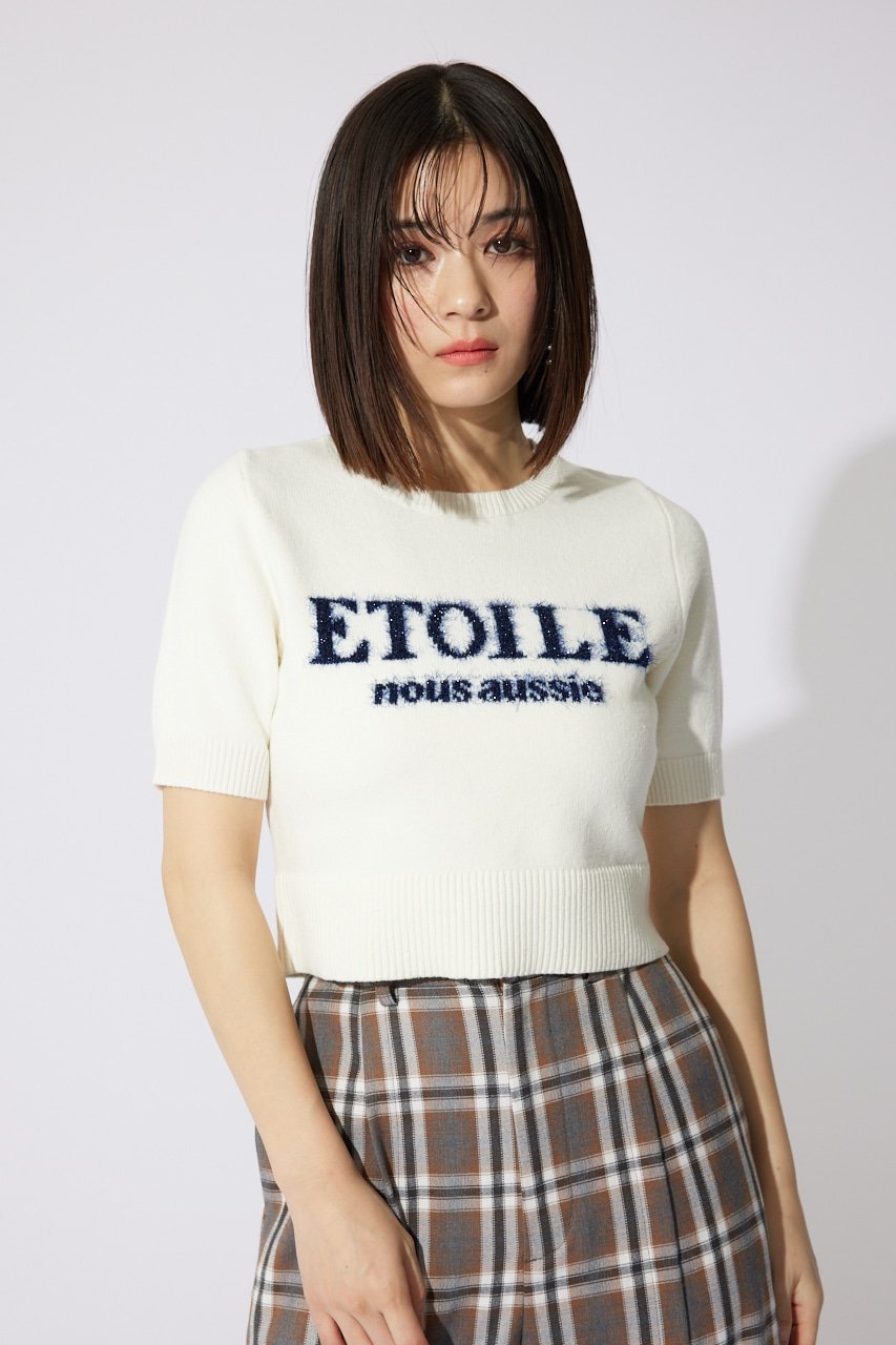【SALE／50%OFF】rienda ETOILEジャガードニットトップス リエンダ トップス ニット ピンク ブラック ホワイト
