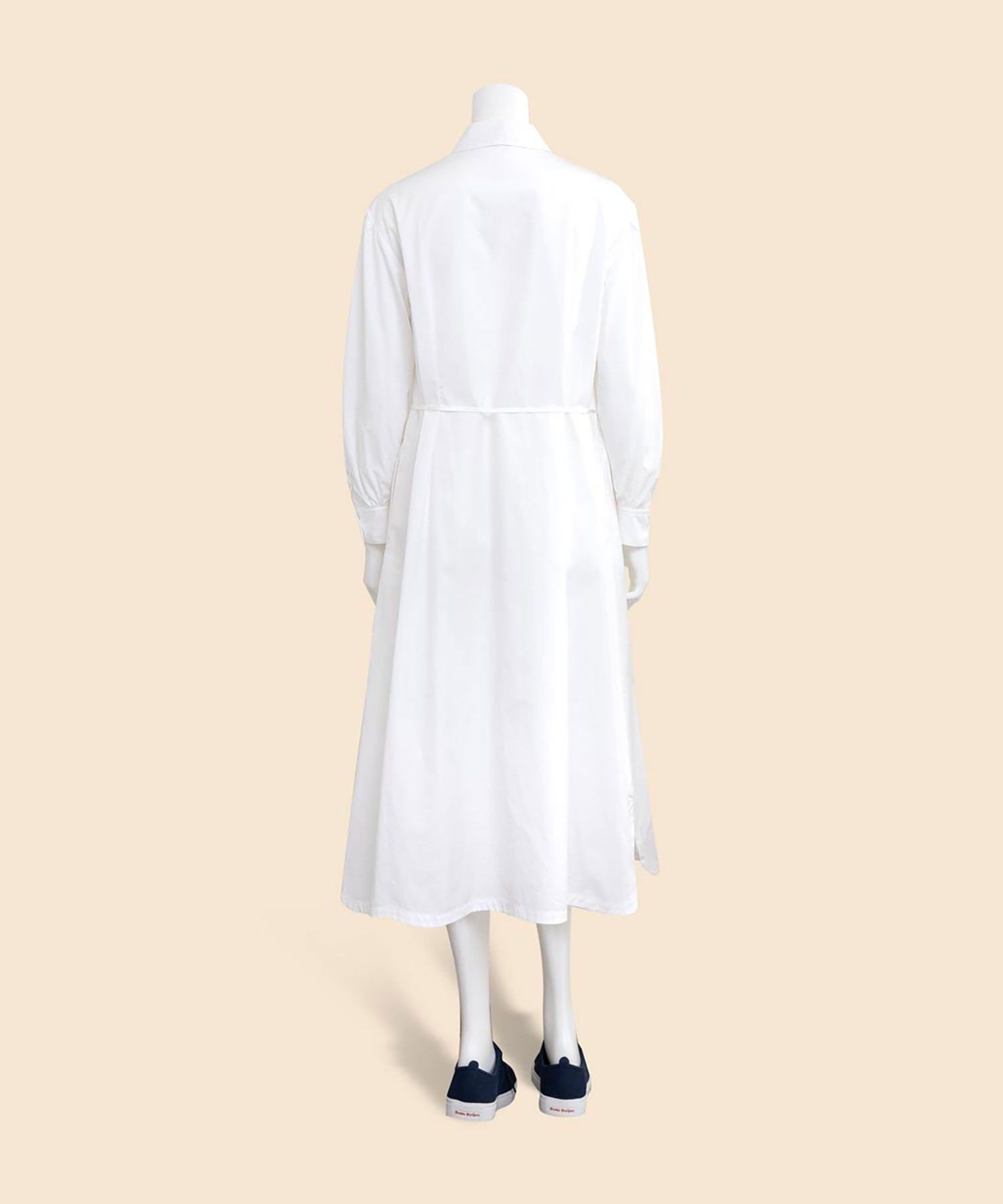 BROOKS BROTHERS コットンタイプライター ロングシャツワンピース ブルックス ブラザーズ ワンピース・ドレス シャツワンピース ホワイト【送料無料】