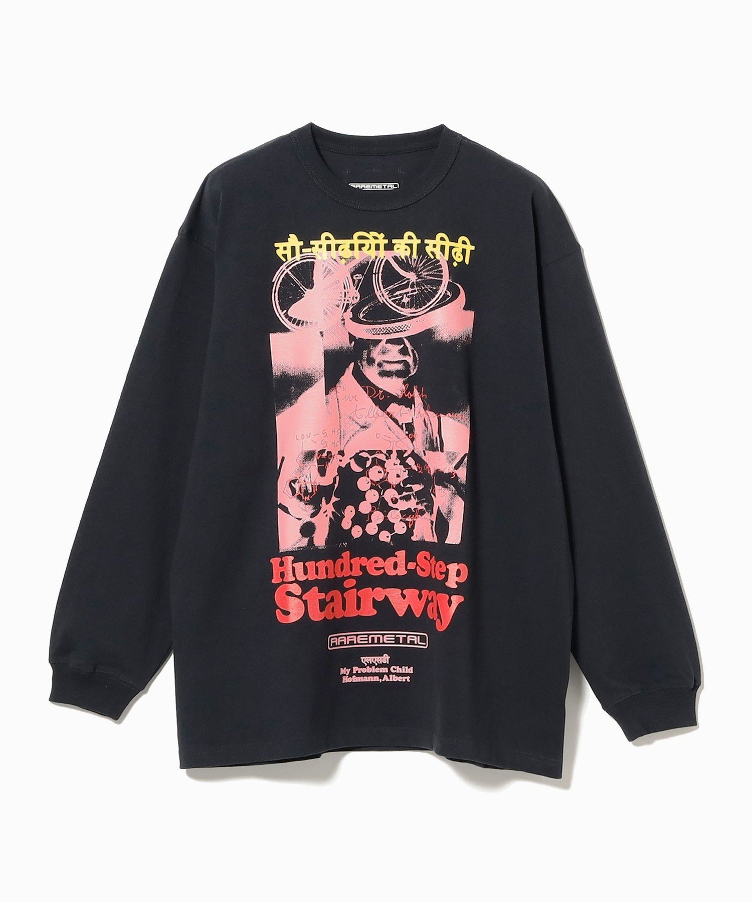 BEAMS T RAREMETAL * BEAMS T / LONG-SLEEVE T-SHIRT BLACK ビームスT トップス カットソー・Tシャツ ブラック【送料無料】