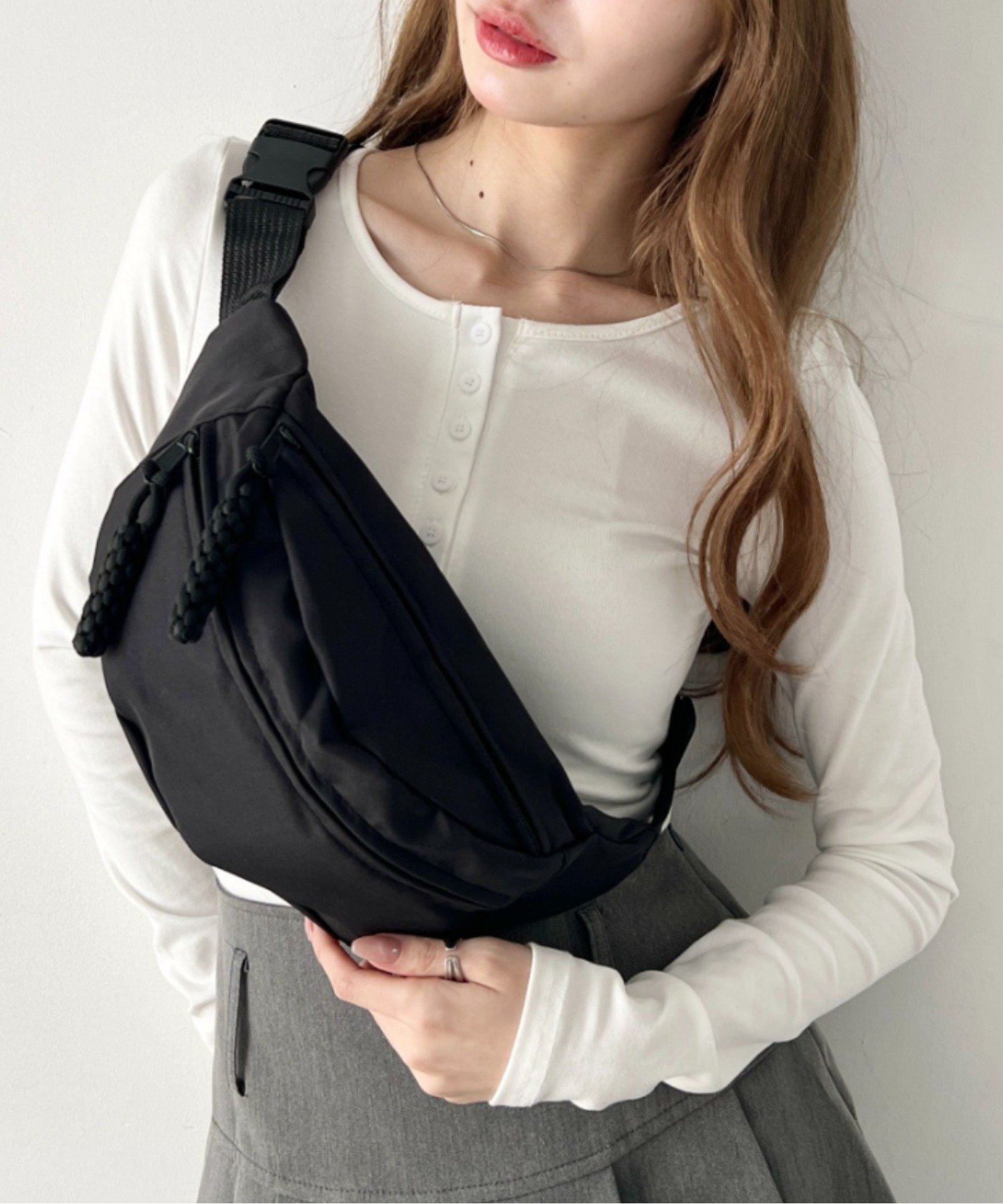【SALE／37%OFF】wears 軽量 ナイロンボディバッグ ウエストバッグ アウトフィッターラボ バッグ ボディバッグ・ウエストポーチ ブラック オレンジ ホワイト ピンク