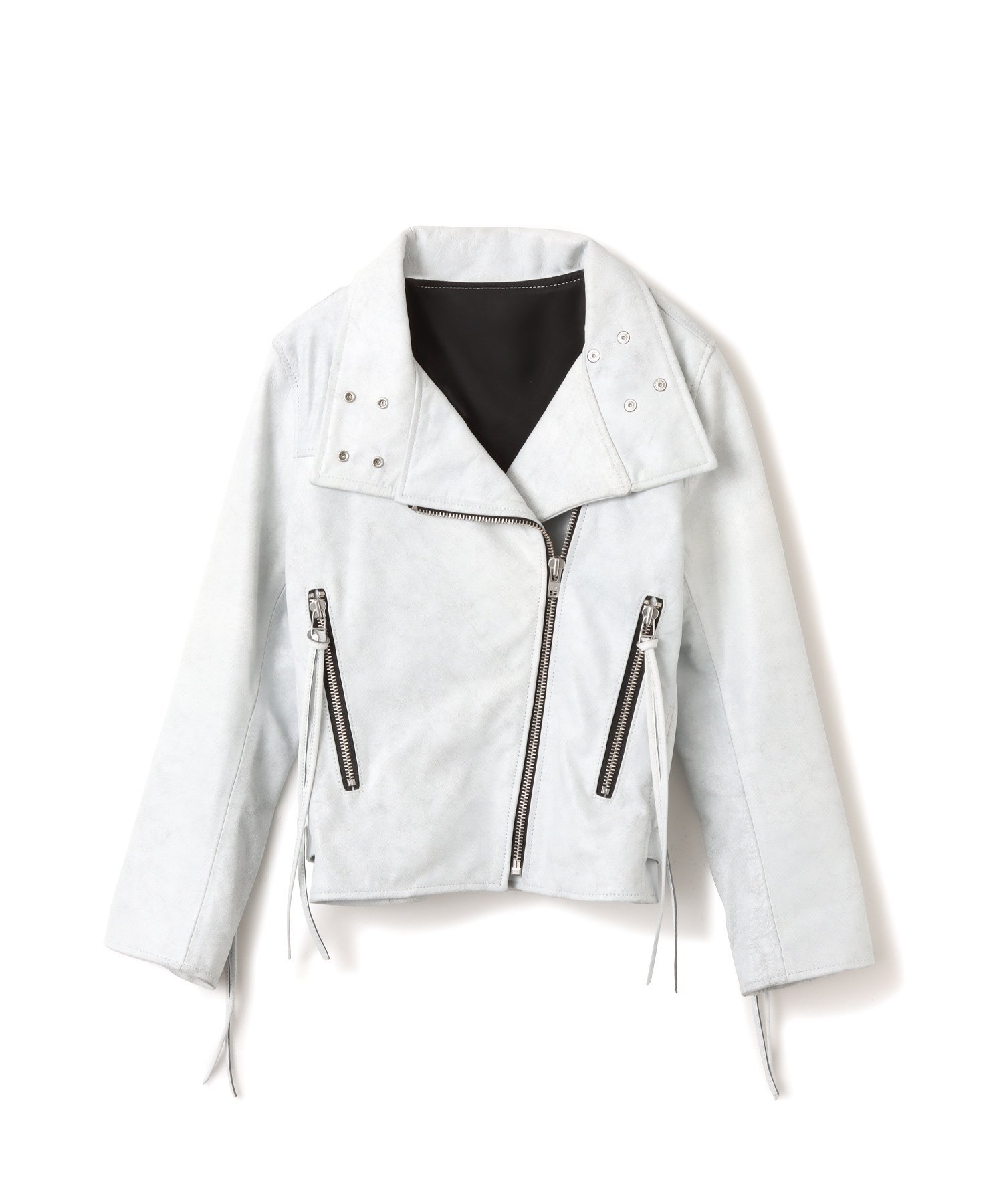 atmos pink atmos pink Distressed Leather Jacket WHITE アトモス ジャケット・アウター その他のジャケット・アウター ホワイト