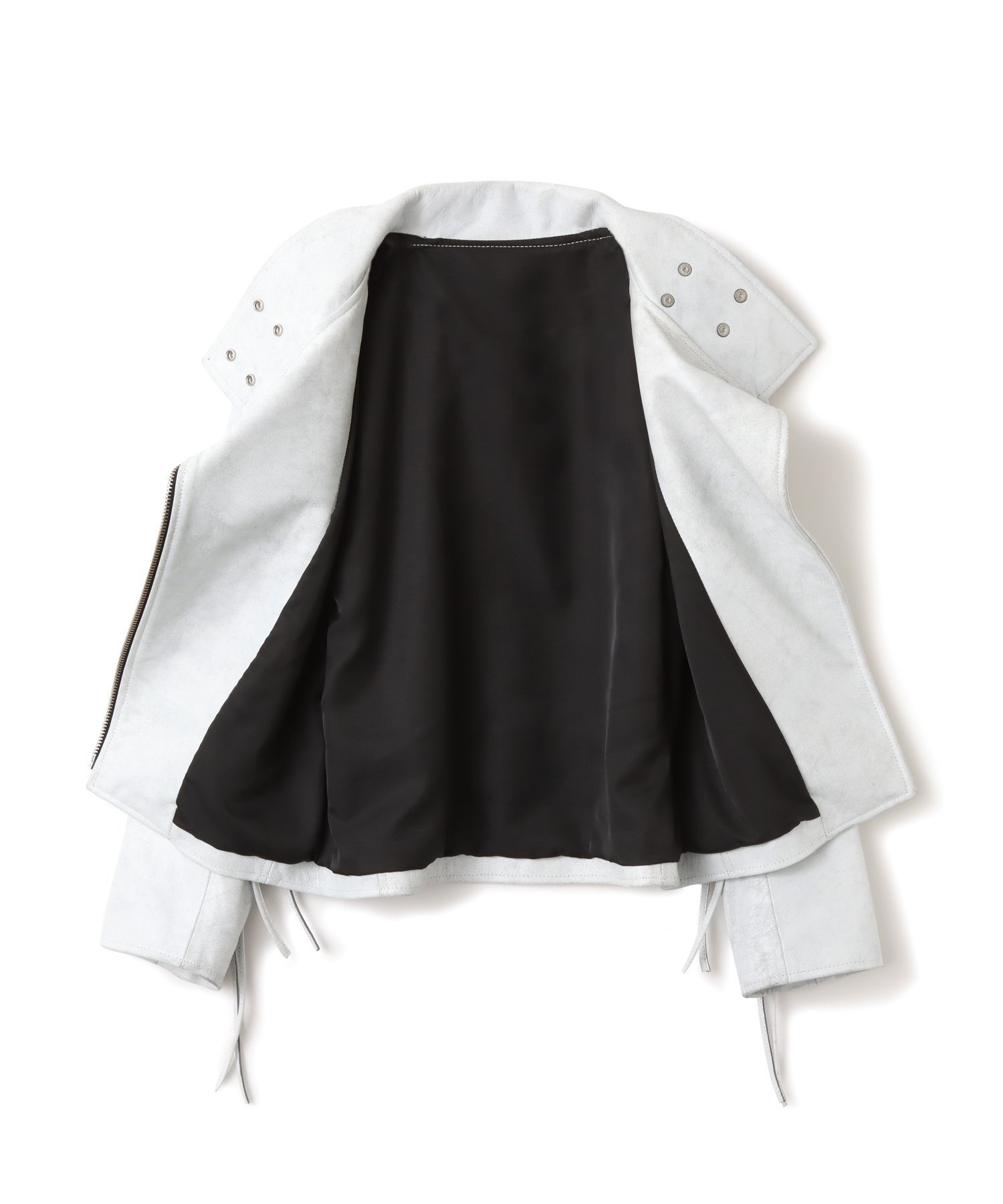 atmos pink atmos pink Distressed Leather Jacket WHITE アトモス ジャケット・アウター その他のジャケット・アウター ホワイト