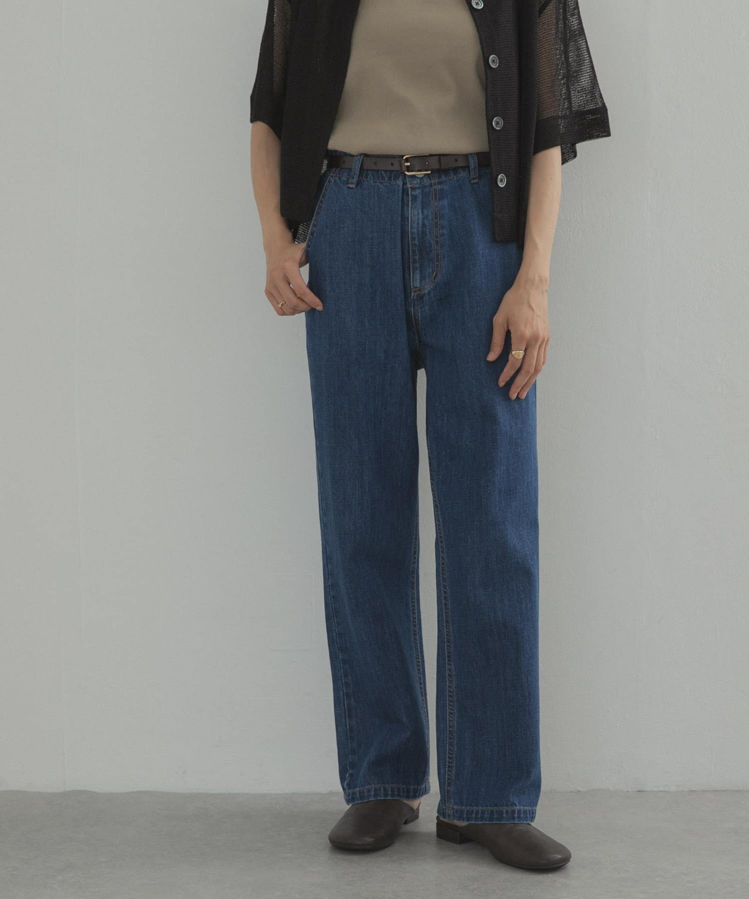 デニムワイドパンツ アーバンリサーチドアーズ パンツ ジーンズ・デニムパンツ ブルー
