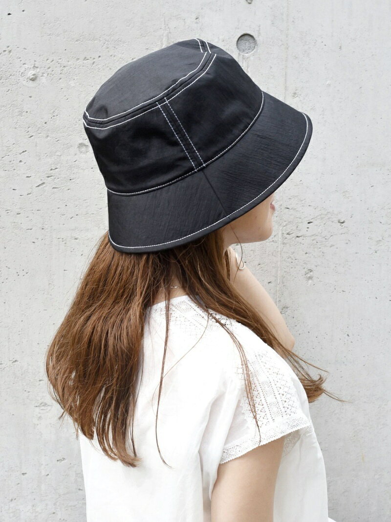 【SALE／50%OFF】SHIPS WOMEN ステッチバケットハット シップス 帽子 ハット ブラック グリーンのサムネイル