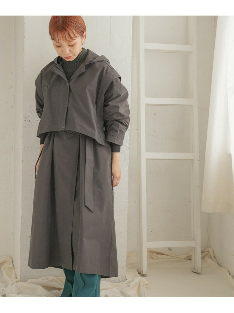 【SALE／70%OFF】URBAN RESEARCH ITEMS レイヤードコート アーバンリサーチアイテムズ ジャケット・アウター その他のジャケット・アウター グレー ホワイトのサムネイル