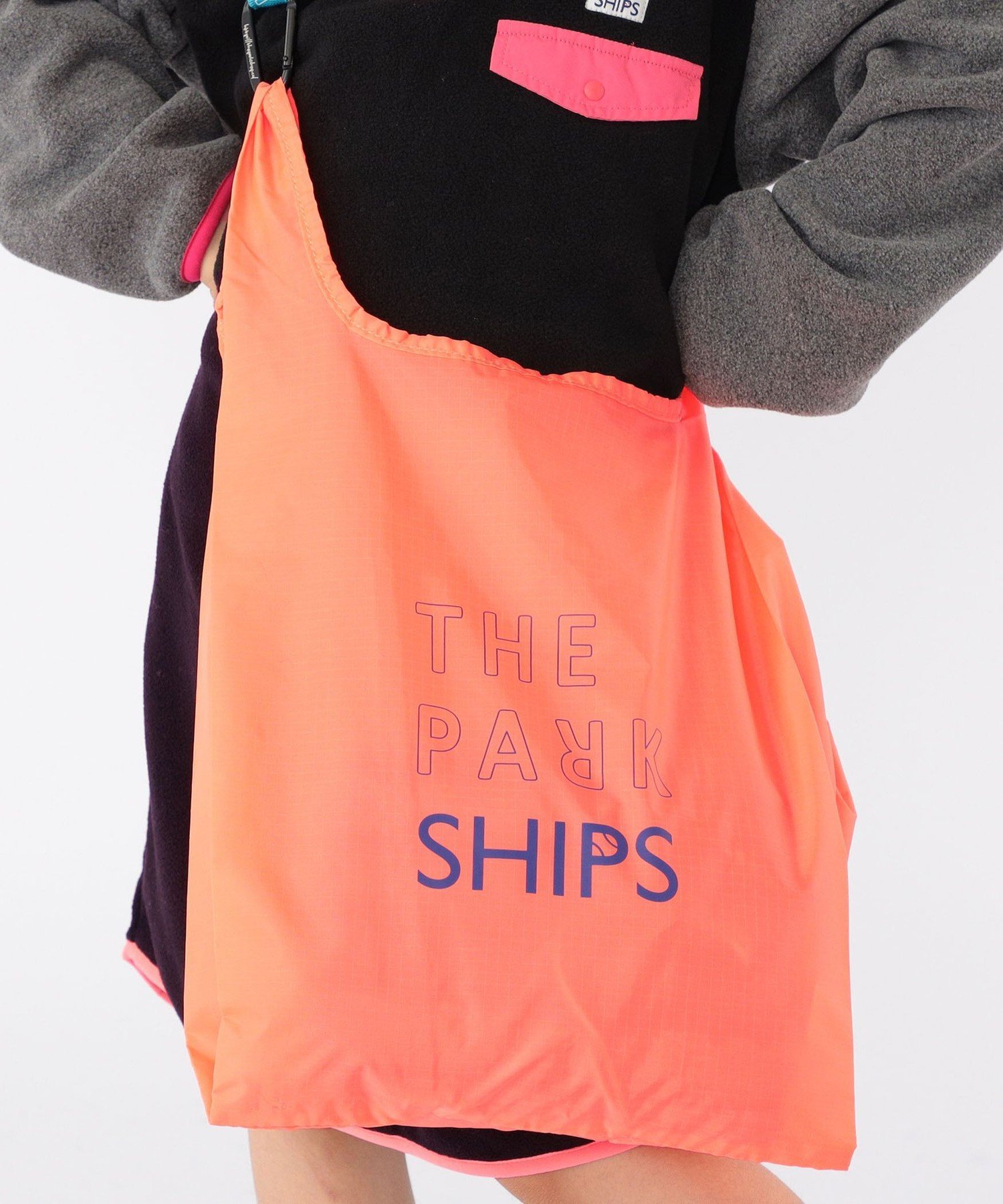 SHIPS KIDS 【SHIPS KIDS別注】THE PARK SHOP:KIOSK PARK SHOPPER シップス バッグ その他のバッグ ピンク ブラウン ネイビー シルバー【送料無料】