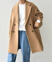 SHIPS any SHIPS any: PURE WOOL MELTON ダブル チェスターコート◇ シップス ジャケット・アウター チェスターコート グレー...