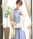 FashionLetter ラメショール 結婚式ストール パーティーストール ビーフラット ファッション雑貨 マフラー・ストール・ネックウォーマー ホワイト ブ...