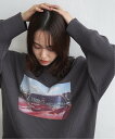 【SALE/36%OFF】notch. フォトプリントプルオーバーニット ノッチ トップス その他のトップス ブラック ホワイト グレー【送料無料】
