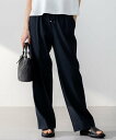 【SALE/20%OFF】23区 S 【洗える】リネンレーヨンストレッチ ドロスト ワイド パンツ ニジュウサンク パンツ その他のパンツ ネイビー ベージュ ブラック【送料無料】