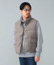 BEAMS F 【別注】WOOLRICH / ダウンベスト ビームス メン トップス ベスト・ジレ カーキグリーン ブラック【送料無料】