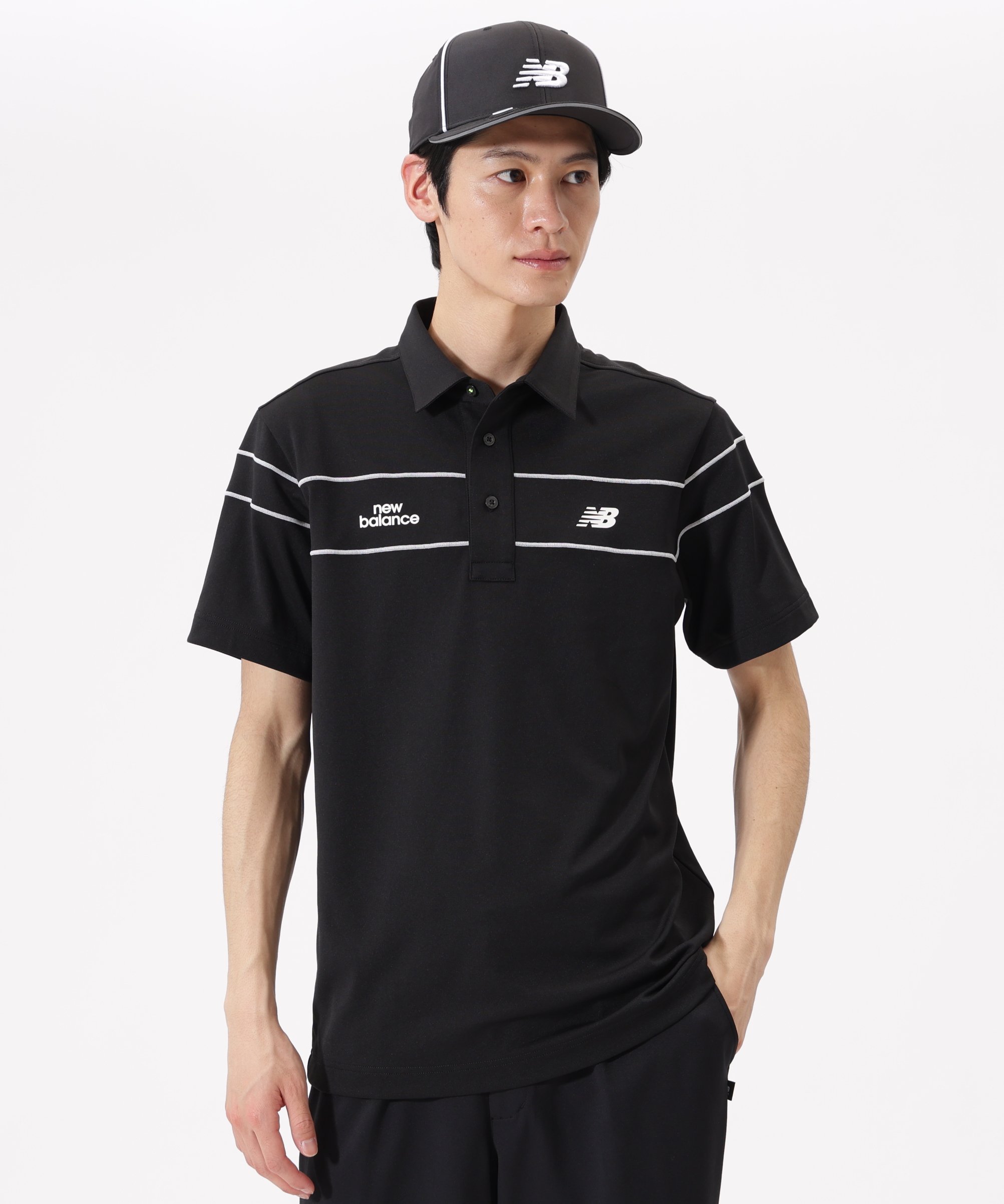 【SALE／30%OFF】New Balance Golf 半袖 カラーシャツ (MENS) ニューバランスゴルフ トップス シャツ・ブラウス ブラック ホワイト カーキグリーン【送料無料】
